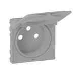 VALENA LIFE PLAKIETKA GNIAZDA 2 P+Z IP21 ALUMINIUM, Legrand