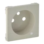 VALENA LIFE PLAKIETKA GNIAZDA 2 P+Z ZE WSKAŹNIKIEM LED KREMOWA, Legrand