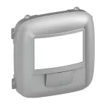 VALENA ALLURE - PLAKIETKA ŁĄCZNIKA AUTOMATYCZNEGO BEZ ZACISKU N Z PRZEŁĄCZNIKIEM ON/OFF ALUMINIUM, Legrand
