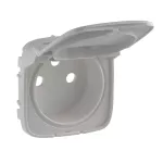 VALENA ALLURE - PLAKIETKA ALUMINIUM IP21 GNIAZDA POJEDYNCZEGO 2P+Z, Legrand