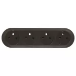 CELIANE - Plakietka gniazda 4 x 2P+Z zespolonego grafitowa, Legrand