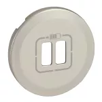 CELIANE - PLAKIETKA GNIAZDA ZASILAJĄCEGO 2 X USB TYTANOWA, Legrand
