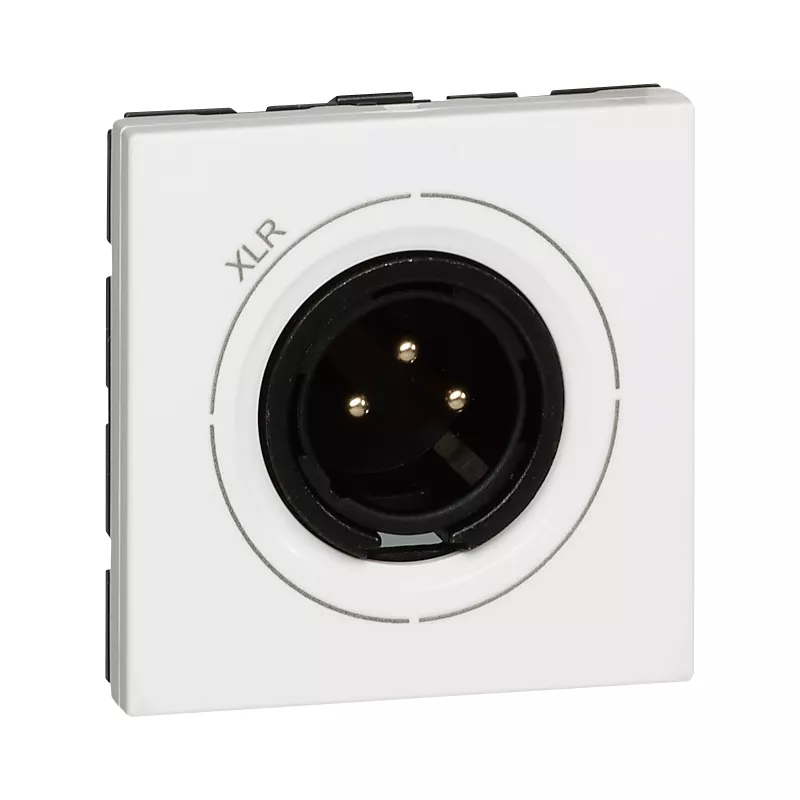 MOSAIC GNIAZDO AUDIO XLR-3 - 2 MODUŁY BIAŁE MĘSKIE NEUTRIK, Legrand