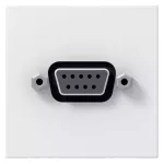 MOSAIC GNIAZDO SUB D ZE ZŁĄCZEM NA ŚRUBY - 2 MODUŁY BIAŁE RS 232 9 STYKÓW, Legrand