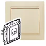 VALENA - GNIAZDO HDMI TYPU A 1.3 Z ZACISKAMI ŚRUBOWYMI KREMOWE, Legrand