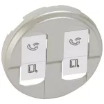 CELIANE - PLAKIETKA DO GNIAZD PODWÓJNYCH RJ45 TYTANOWA, Legrand