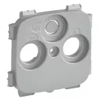 VALENA ALLURE - PLAKIETKA ALUMINIUM GNIAZDA TV-RD-SAT 30 mm, Legrand
