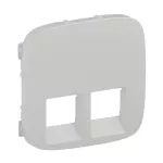 VALENA ALLURE - PLAKIETKA BIAŁA GNIAZDA PODWÓJNEGO 2XRJ11 LUB 2XRJ45 LUB RJ11/RJ45, Legrand