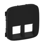 VALENA ALLURE - PLAKIETKA CZARNA GNIAZDA PODWÓJNEGO 2XRJ11 LUB 2XRJ45 LUB RJ11/RJ45, Legrand