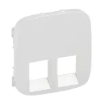 VALENA ALLURE - PLAKIETKA KREMOWA GNIAZDA PODWÓJNEGO 2XRJ11 LUB 2XRJ45 LUB RJ11/RJ45, Legrand
