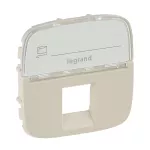 VALENA ALLURE - PLAKIETKA KREMOWA GNIAZDA POJEDYNCZEGO RJ11 LUB RJ12 LUB RJ45 Z ETYKIETĄ, Legrand