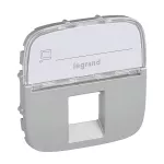 VALENA ALLURE - PLAKIETKA ALUMINIUM GNIAZDA POJEDYNCZEGO RJ/RJ45 Z ETYKIETĄ, Legrand