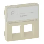 VALENA LIFE PLAKIETKA Z ETYKIETĄ GNIAZDA 2 x RJ 45 KREMOWA, Legrand