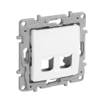 NILOE/NILOE SELECTION - GNIAZDO 2XKEYSTONE BEZ MODUŁÓW BIAŁE, Legrand