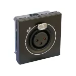 MOSAIC GNIAZDO AUDIO XLR-3 - 2 MODUŁY ANTRACYT ŻEŃSKIE NEUTRIK, Legrand