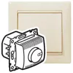 VALENA ŚCIEMNIACZ OBROTOWY KREM 1000W, Legrand