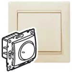 VALENA ŚCIEMNIACZ OBROTOWY KREM 400W, Legrand