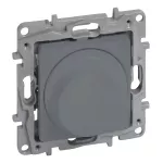 NILOE SELECTION - ŚCIEMNIACZ OBROTOWY 300 W - 2 PRZEWODOWY (DO OBCIĄŻEŃ RLC ORAZ DO LAMP LED) STAL, Legrand