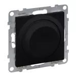 SUNO - Ściemniacz obrotowy - 240 V~ - 50 Hz - 5 - 75 W ( 10 lamp maks.) dla lamp LED z opcją ściemniania - bez zacisku neutralnego, Czarny, Legrand