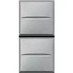 AXOLUTE - PRZYCISK PODWÓJNY 1 MODUŁ AXIAL ALUMINIUM, Bticino