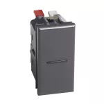 AXOLUTE - Przycisk jednobiegunowy NO 10A (zaciski automatyczne) 1 moduł AXIAL antracyt, Bticino
