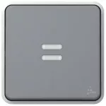 PLEXO55 PRZYCISK JEDNOBIEGUNOWY PODŚWIETLANY SZARY 10A-250V~, Legrand