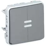PLEXO55 PRZYCISK PODWÓJNY Z DWOMA STYKAMI SZARY 10A-250V~, Legrand
