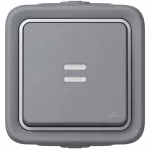 PLEXO55 PRZYCISK JEDNOBIEGUNOWY PODŚWIETLANY SZARY KOMPLET 10A-250V~, Legrand