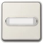 PLEXO55 PRZYCISK JEDNOBIEG PODŚWIETLANY Z UCHWYTEM ETYKIETY BIAŁY/ECRU 10A-250V~, Legrand