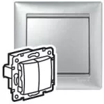 VALENA PRZYCISK PODWÓJNY PRZEŁĄCZNY 10A-250V~ ALUMINIUM, Legrand