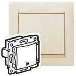 VALENA PRZYCISK JEDNOBIEGUNOWY Z SYMBOLEM DZWONKA KREM 10A-250V~, Legrand