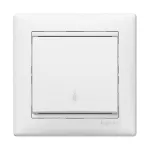 VALENA PRZYCISK JEDNOBIEGUNOWY Z SYMBOLEM LAMPY KREM 10A-250V~, Legrand