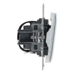 SUNO - Przycisk pojedynczy z podświetleniem - 6 A - 250 V~ - zaciski automatyczne, Aluminium, Legrand