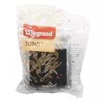 SUNO - Przycisk pojedynczy z symbolem dzwonka - 6 A - 250 V~ - zaciski automatyczne, Czarny, Legrand