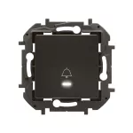 NOWE NILOE - PRZYCISK POJEDYNCZY PODŚWIETLANY Z SYMBOLEM DZWONKA 6 A CZARNY