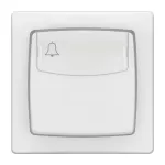 OTEO - PRZYCISK JEDNOBIEGUNOWY Z ETYKIETĄ BIAŁY 6A-250V~, Legrand
