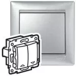 VALENA ŁĄCZNIK STEROWANIE ROLETAMI Z BLOKADĄ MECHANICZNĄ ALUMINIUM, Legrand