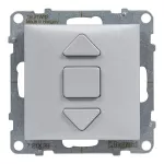 SUNO - Łącznik rolet - 6 AX - 250 V~ - 3 pozycyjny: góra, dół, stop - bezpośrednie sterowanie roletami, Aluminium, Legrand