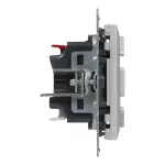 SUNO - Łącznik rolet - 6 AX - 250 V~ - 3 pozycyjny: góra, dół, stop - bezpośrednie sterowanie roletami, Aluminium, Legrand