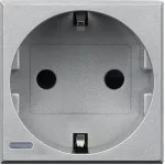 AXOLUTE - GNIAZDO SCHUKO 2P+Z 16A ALUMINIUM, Bticino