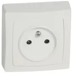 OTEO GNIAZDO POJEDYNCZE 2P Z PRZESŁONĄ STYKÓW BIAŁE KOMPLET 16A-250V~, Legrand