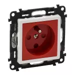 VALENA LIFE GNIAZDO 2 P+Z Z PRZESŁONĄ CZERWONE Z BLOKADĄ 16 A – 250 V~, Legrand
