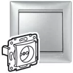 VALENA GNIAZDO POJEDYNCZE 2P 16A-250V~ ALUMINIUM, Legrand