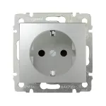VALENA GNIAZDO POJEDYNCZE 2P+Z SCHUKO 16A-250V~ ALUMINIUM, Legrand