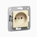 CARIVA GNIAZDO WTYCZKOWE POJEDYNCZE 2P KREM 16A-250V~, Legrand