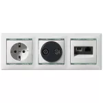 VALENA GNIAZDO POJEDYNCZE 2P+Z SCHUKO Z PRZESŁONĄ KREM 16A-250V~, Legrand