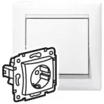 VALENA GNIAZDO POJEDYNCZE 2P+Z SCHUKO BIAŁE 16A-250V~, Legrand