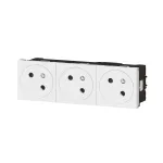 MOSAIC GN 3X2P+Z PODŁĄCZENIE PRZEZ ZAC AUTOMATYCZNE-6 MODUŁÓW BIAŁE 16A-250V~, Legrand