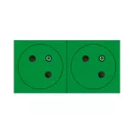 MOSAIC GN 2X2P+Z PODŁĄCZENIE PRZEZ ZACISKI AUTOMATYCZNE-4 MODUŁY ZIELONE 16A-250V~, Legrand
