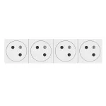 MOSAIC GN 4X2P+Z PODŁĄCZENIE PRZEZ ZACISKI AUTOMATYCZNE-8 MODUŁÓW BIAŁE 16A-250V, Legrand